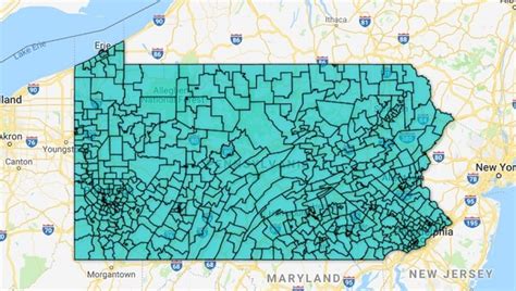 Map of Pennsylvania School Districts